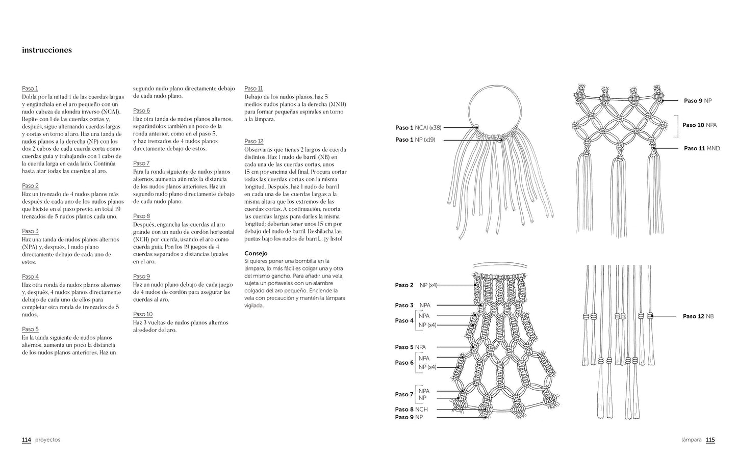 Libro "Macramé: El arte del nudo creativo" (de Createaholic)
