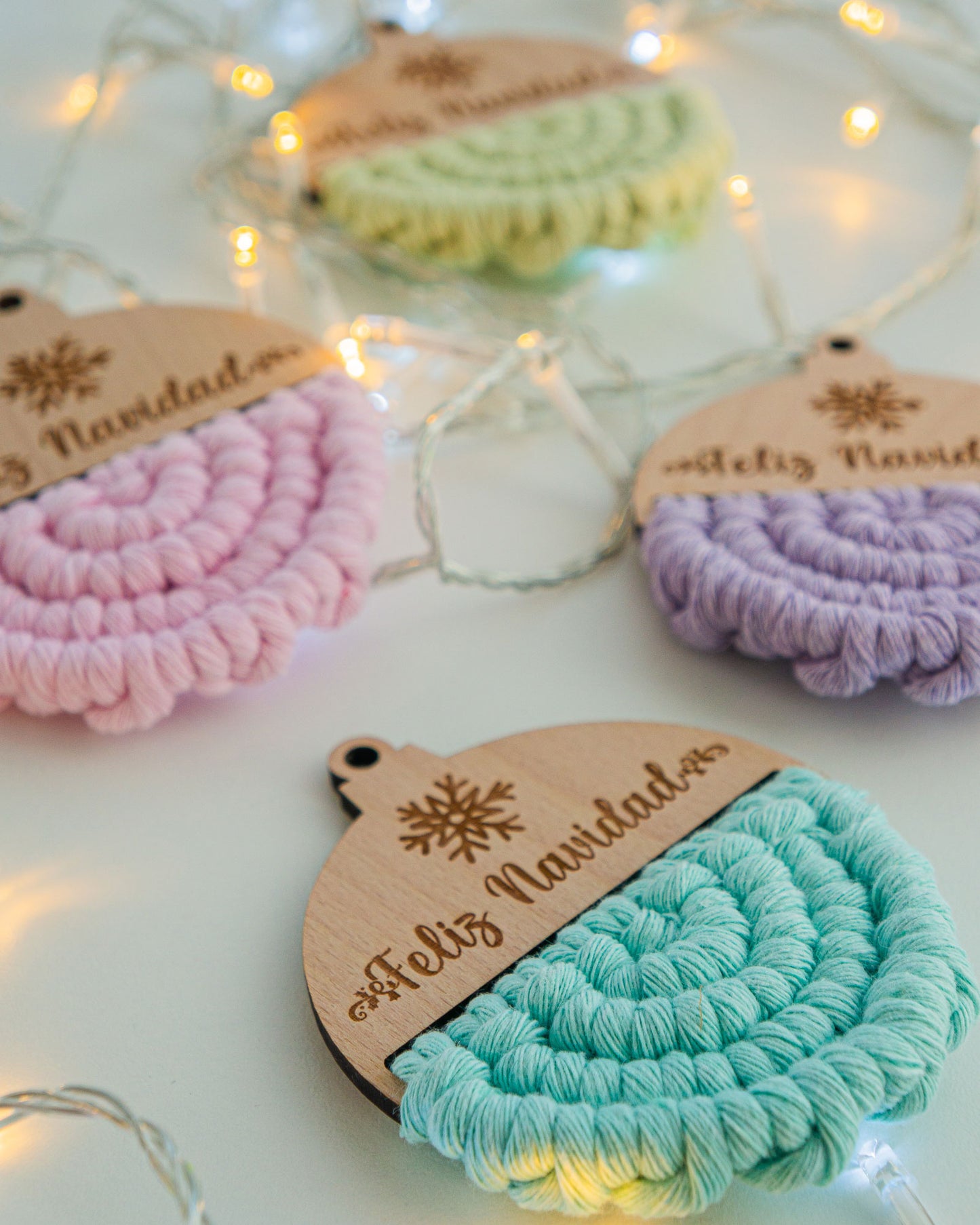 Kit macramé DIY - Bolas de Navidad