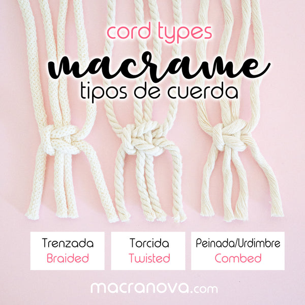 Complete guide to types of threads and ropes for macrame