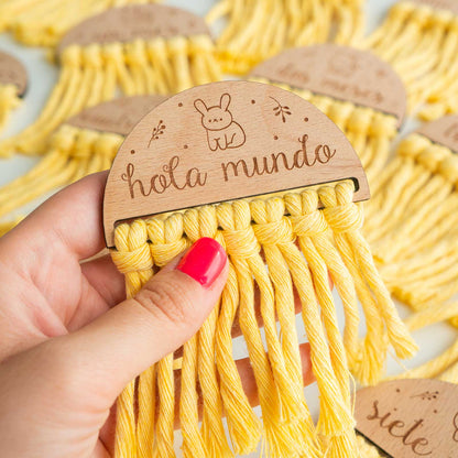 Kit macramé DIY - Cumple Mes Bebé "Baby Milestones"