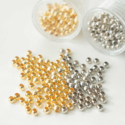 Billes / Embouts 3mm en argent sterling (Lot de 10 unités)