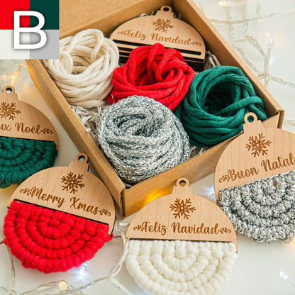 Kit DIY macramé - Boules de Noël