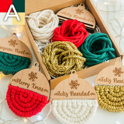 Kit DIY macramé - Boules de Noël