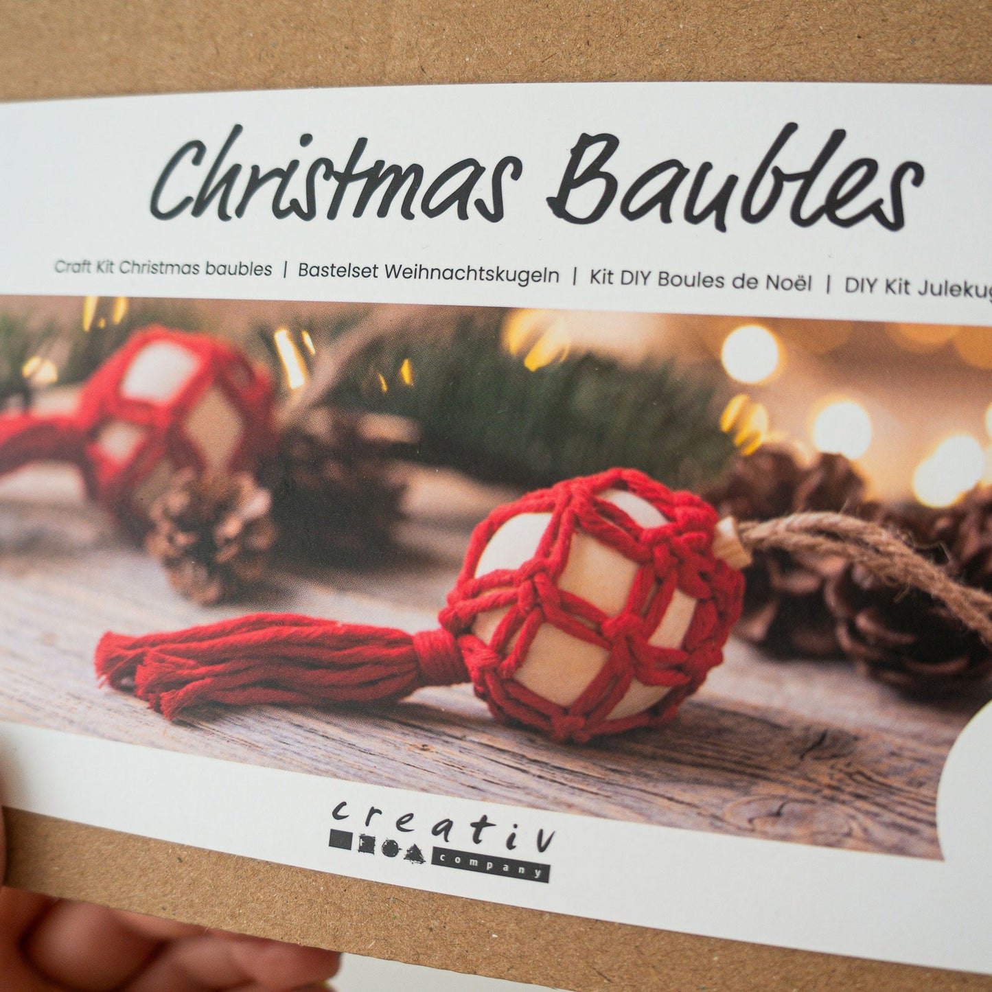 🎁 Kit macramé DIY - Bolas de Natal [Creativ] (100% off)