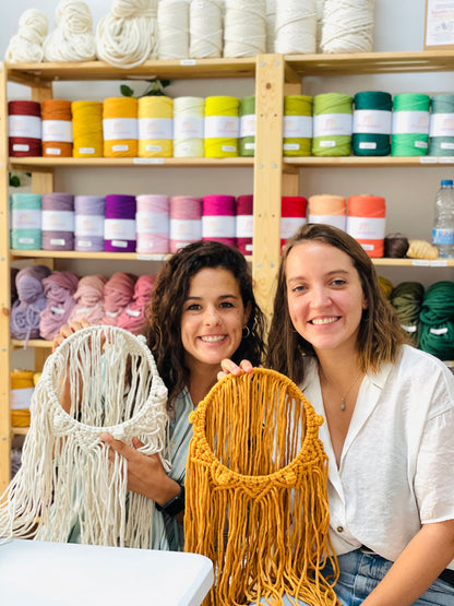 Atelier macramé miroir:la technique circulaire