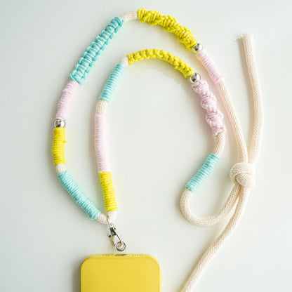 Macrame tutorial - lanyard for mobile