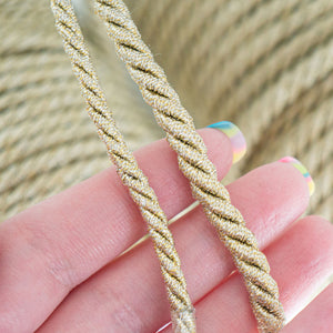 Metallic twisted rope/4-6mm/25m