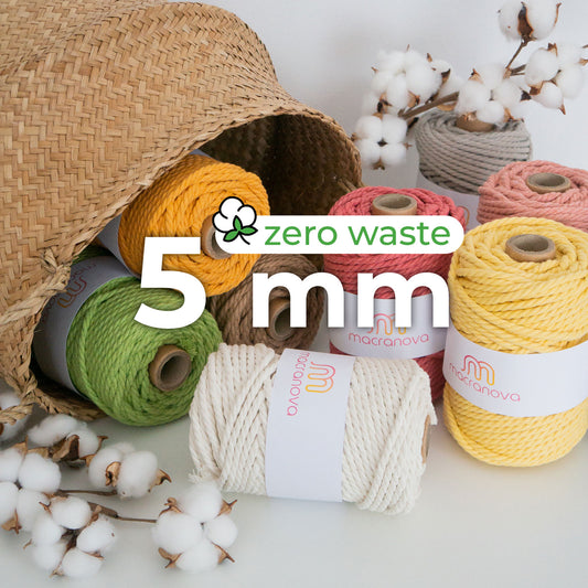 Cuerda torcida / 5mm / 50m / Algodón Zero Waste