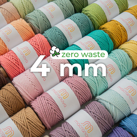 Cuerda torcida / 4mm / Algodón Zero Waste