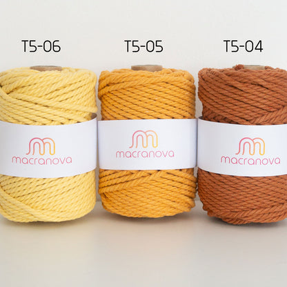 Twisted rope/5mm/50m/Zero Waste Cotton