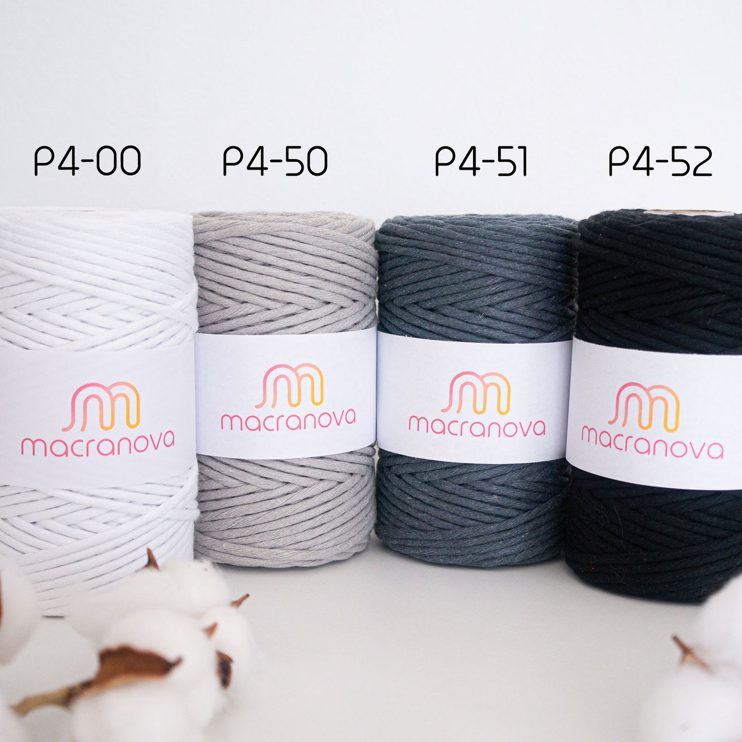 Worsted Rope (Warp)/4mm/50m-100m/Zero Waste Cotton