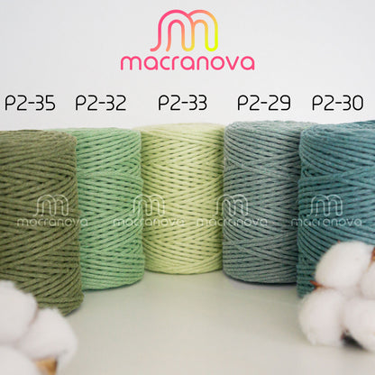 Kamgaren touw (Warp)/2mm/100m/Zero Waste Cotton