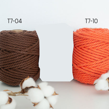 Gedraaid touw/7 mm/50 m/zero waste cotton