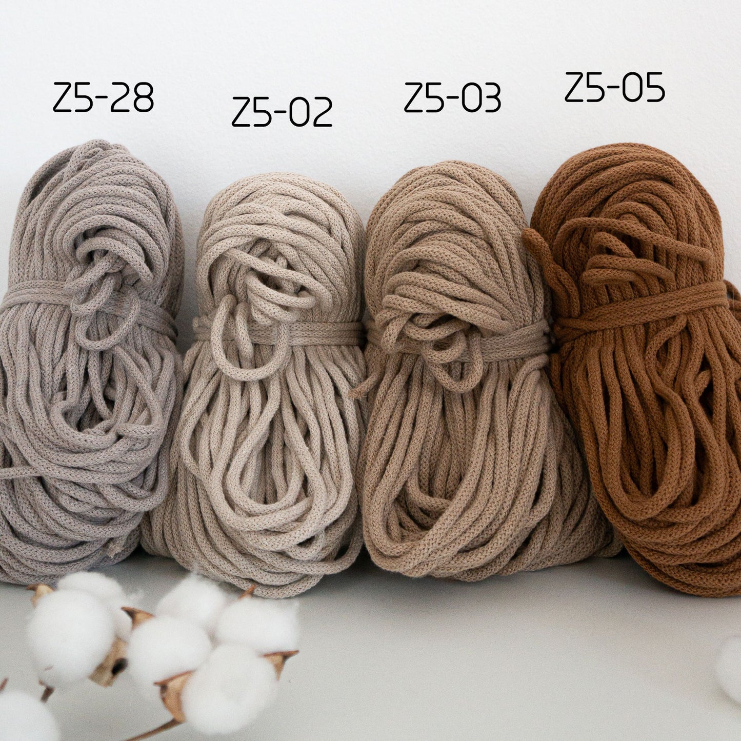 Braided rope/5mm/50m-100m/Zero Waste Cotton