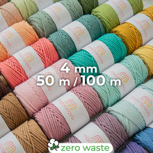 Load image in gallery viewer,Twisted Rope/4mm/50m-100m/Zero Waste Cotton
