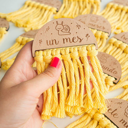 Kit macramé DIY - Cumple Mes Bebé "Baby Milestones"