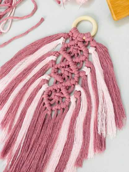 Atelier Feuilles et Plumes de Macramé:le secret des franges