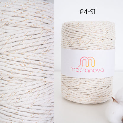 Worsted Rope (Warp)/4mm/50m-100m/Zero Waste Cotton