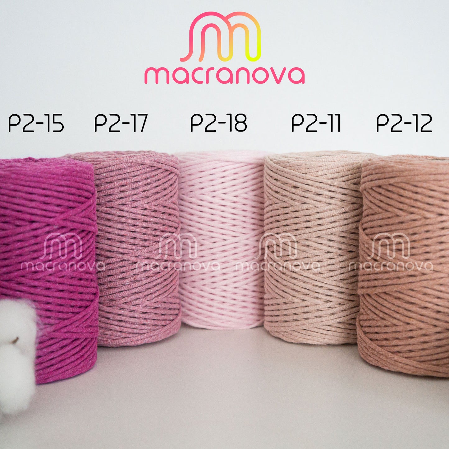 Worsted rope (Warp)/2mm/100m/Zero Waste Cotton