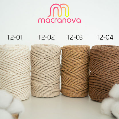 Gedrehtes Seil/2 mm/50 m/Zero Waste Cotton