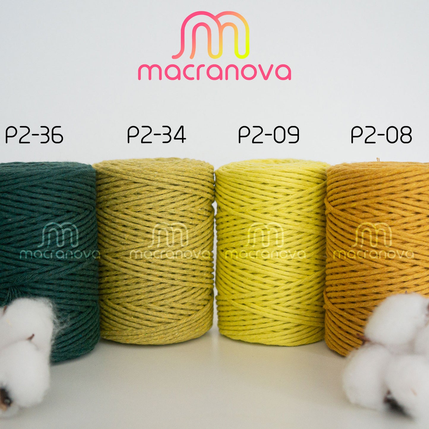 Kamgaren touw (Warp)/2mm/100m/Zero Waste Cotton