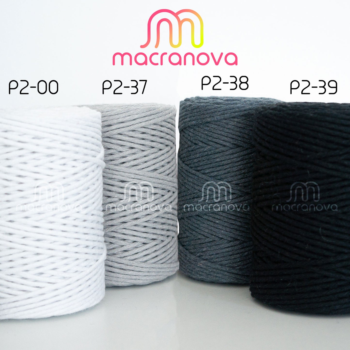 Kamgaren touw (Warp)/2mm/100m/Zero Waste Cotton