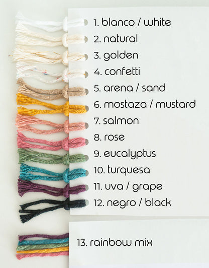 Kit macramé DIY - Brincos (Base de Madeira)