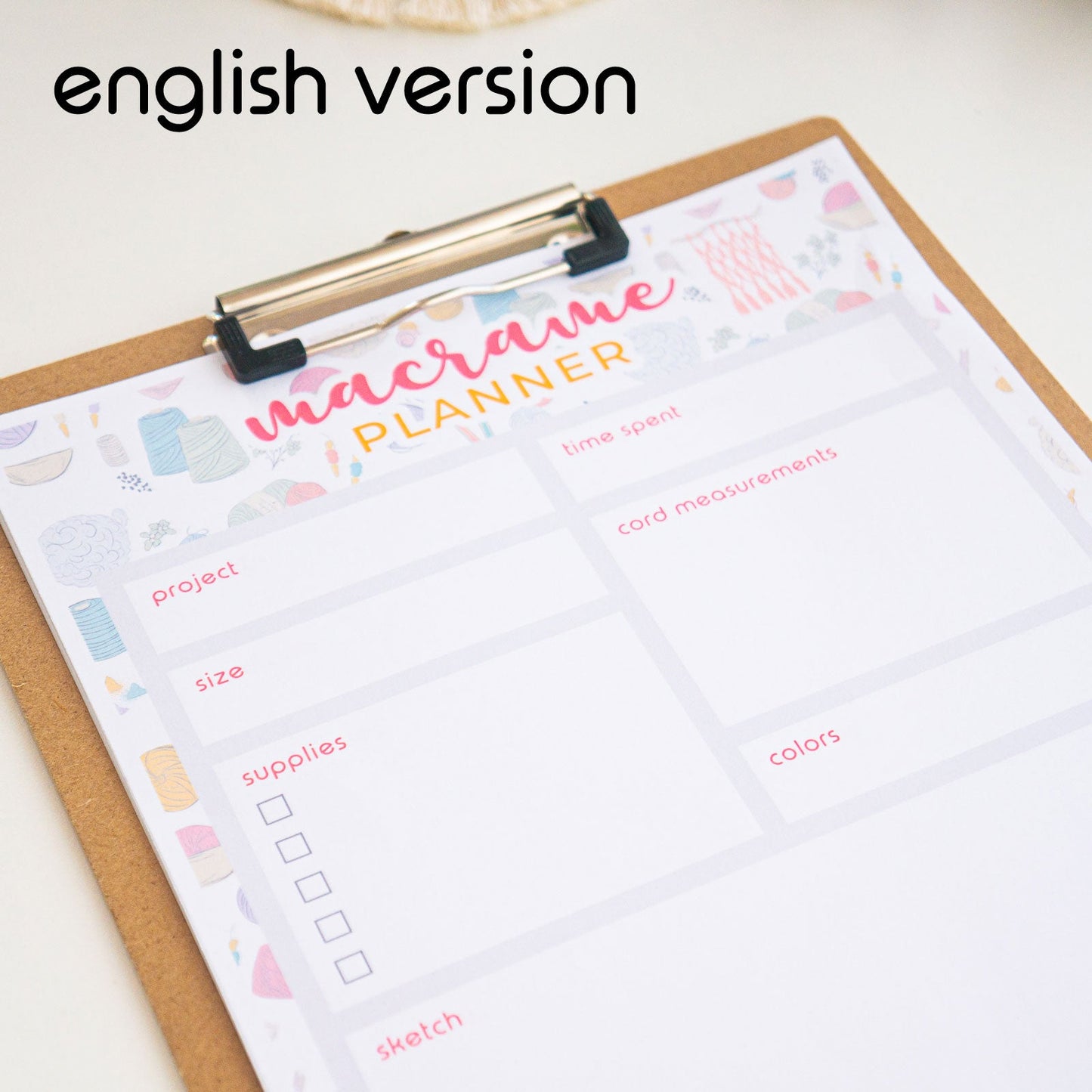 🎁 Macramé planner (100% off)