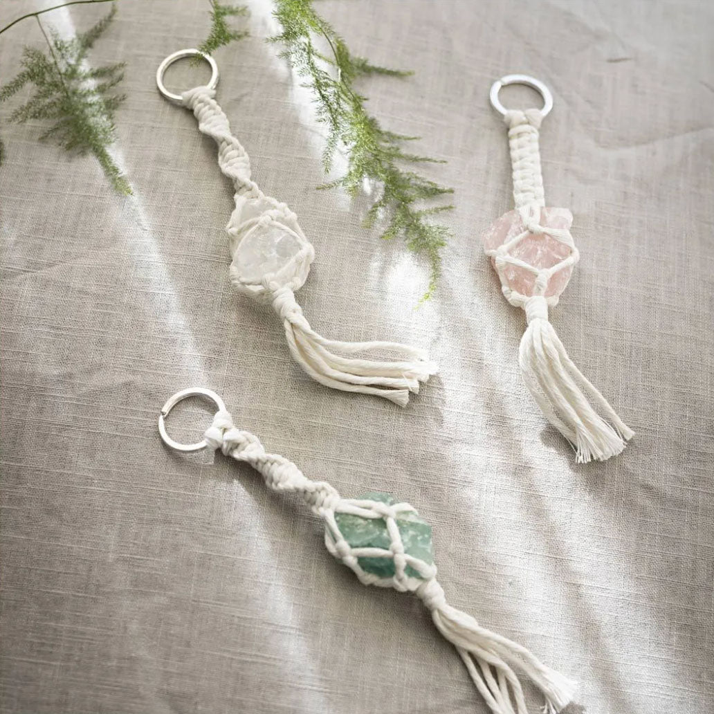 Kit macramé DIY - 3 Amuletos de Cristal [Creativ]