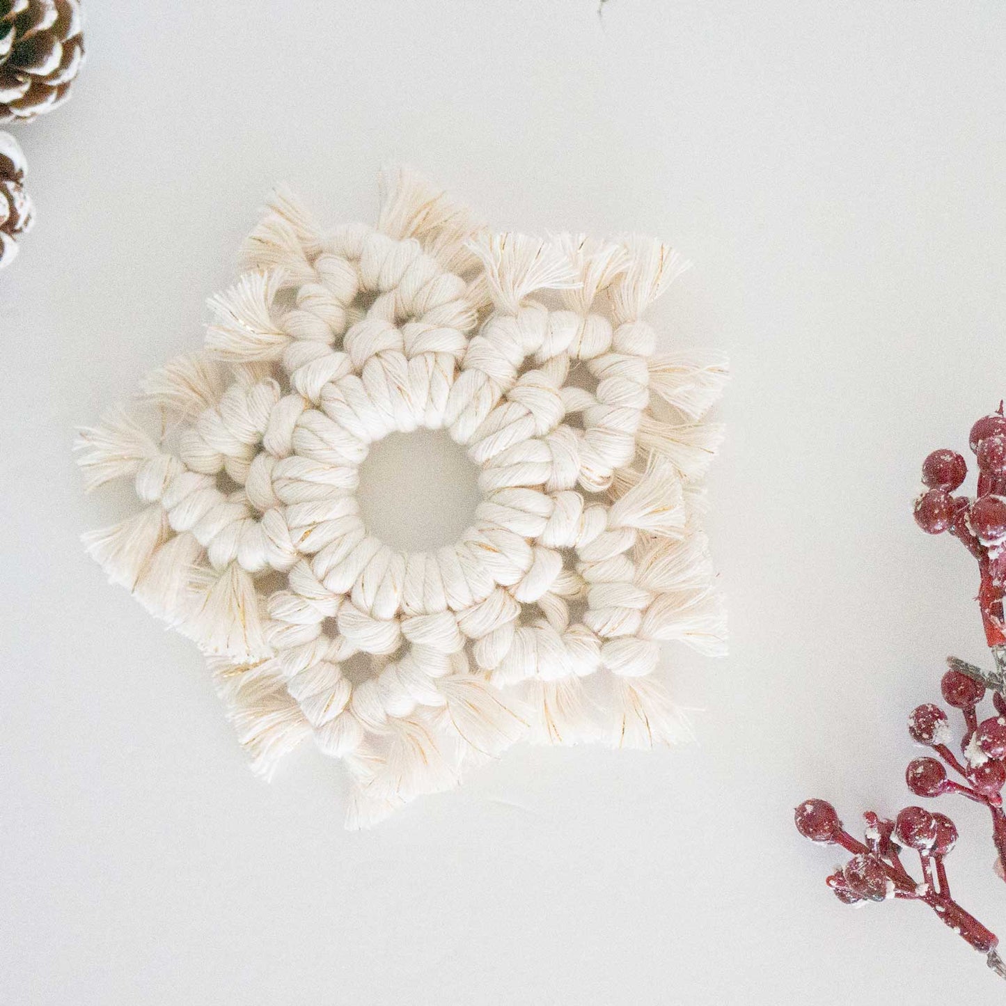 Atelier Édition Noël : flocon de neige en macramé