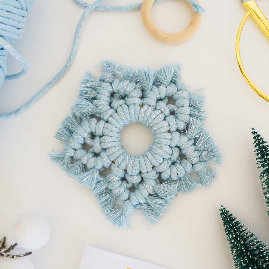 Atelier Édition Noël : flocon de neige en macramé