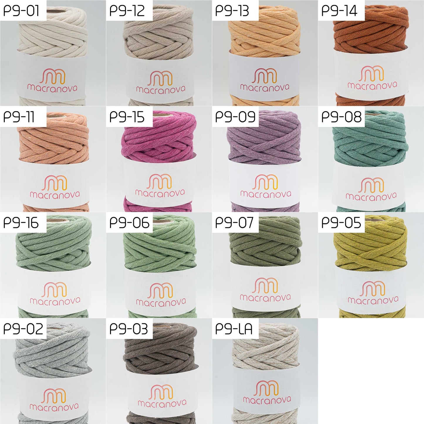 Cuerda peinada (Urdimbre) / 9mm / 25m / Algodón Zero Waste