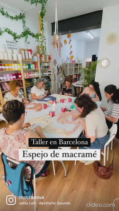 Atelier macramé miroir:la technique circulaire