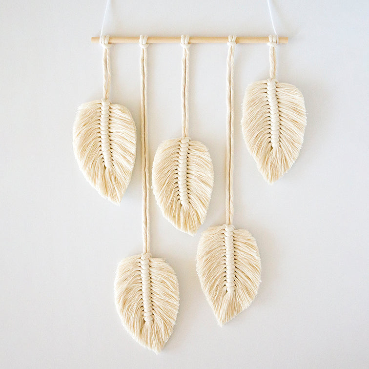 Kit macramé DIY - Tapisserie "Feuilles"