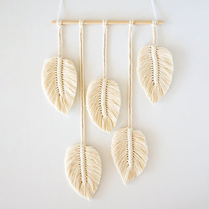 Kit macramé DIY - Tapeçaria "Folhas"