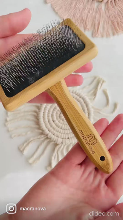 Brosse en macramé