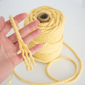 Cuerda torcida de 3 cabos macramé 5mm - Eco algodón – Macranova