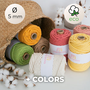 Gedrehtes Seil/5 mm/Zero Waste Cotton