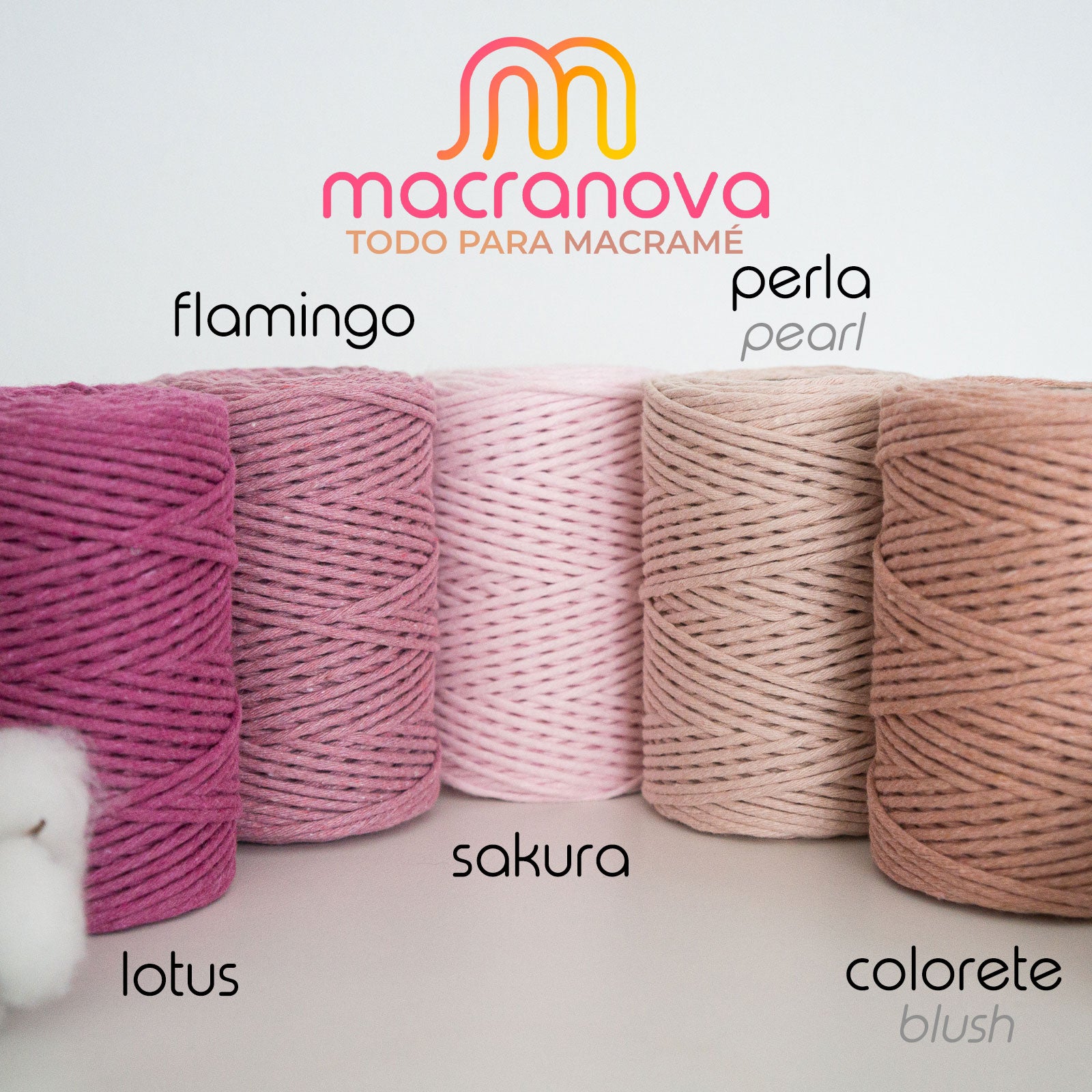 3mm Cuerda peinada Premium para macramé – Macranova