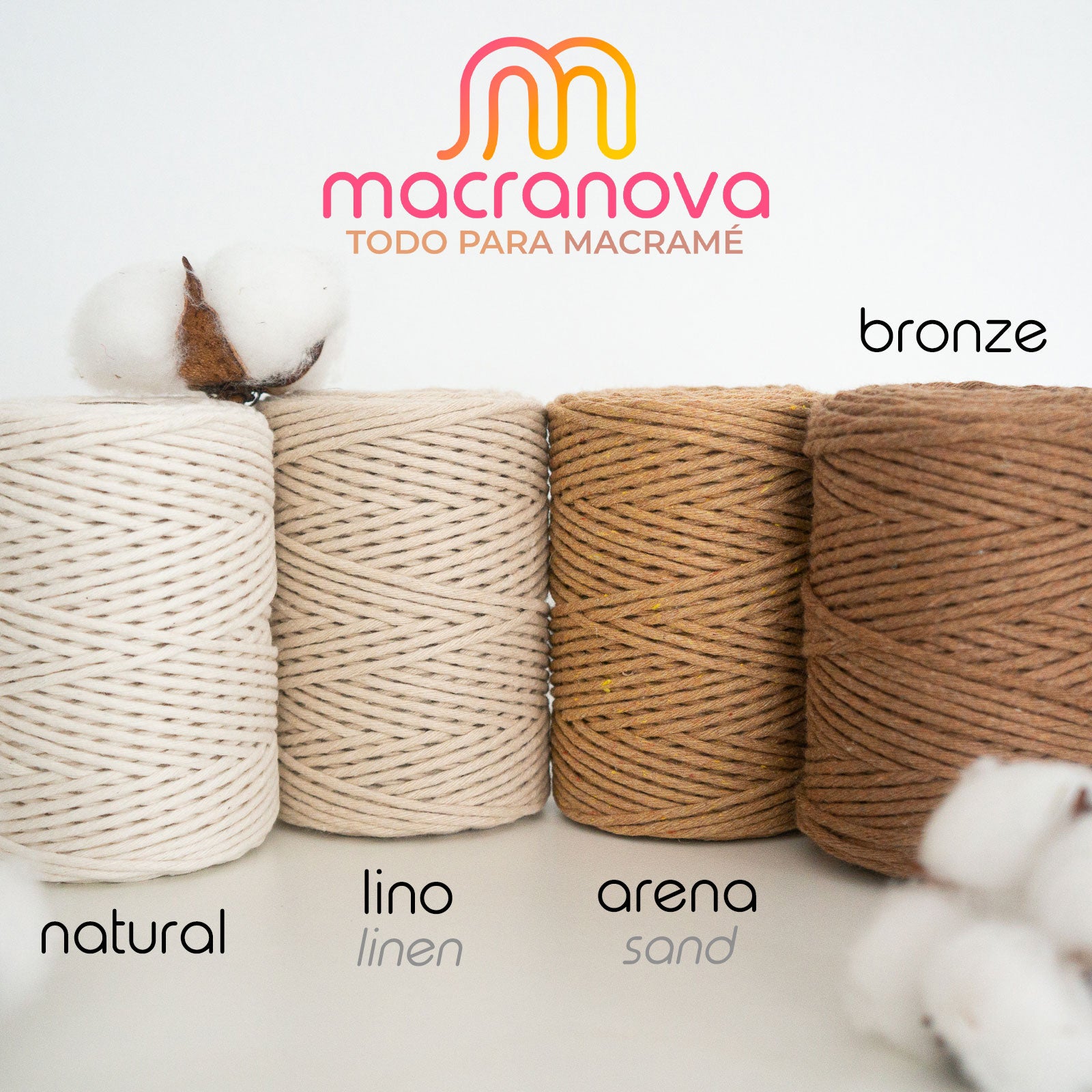 Cuerda urdimbre para macramé 2mm - Precios económicos y variedad de colores  – Macranova