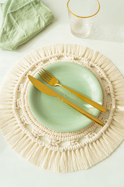 Kit macramé DIY - Toalhas Redondas