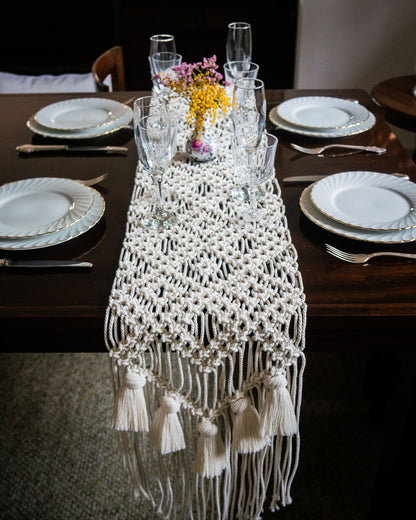 Tutoriel macramé - CHEMIN DE TABLE"Bellaterra"