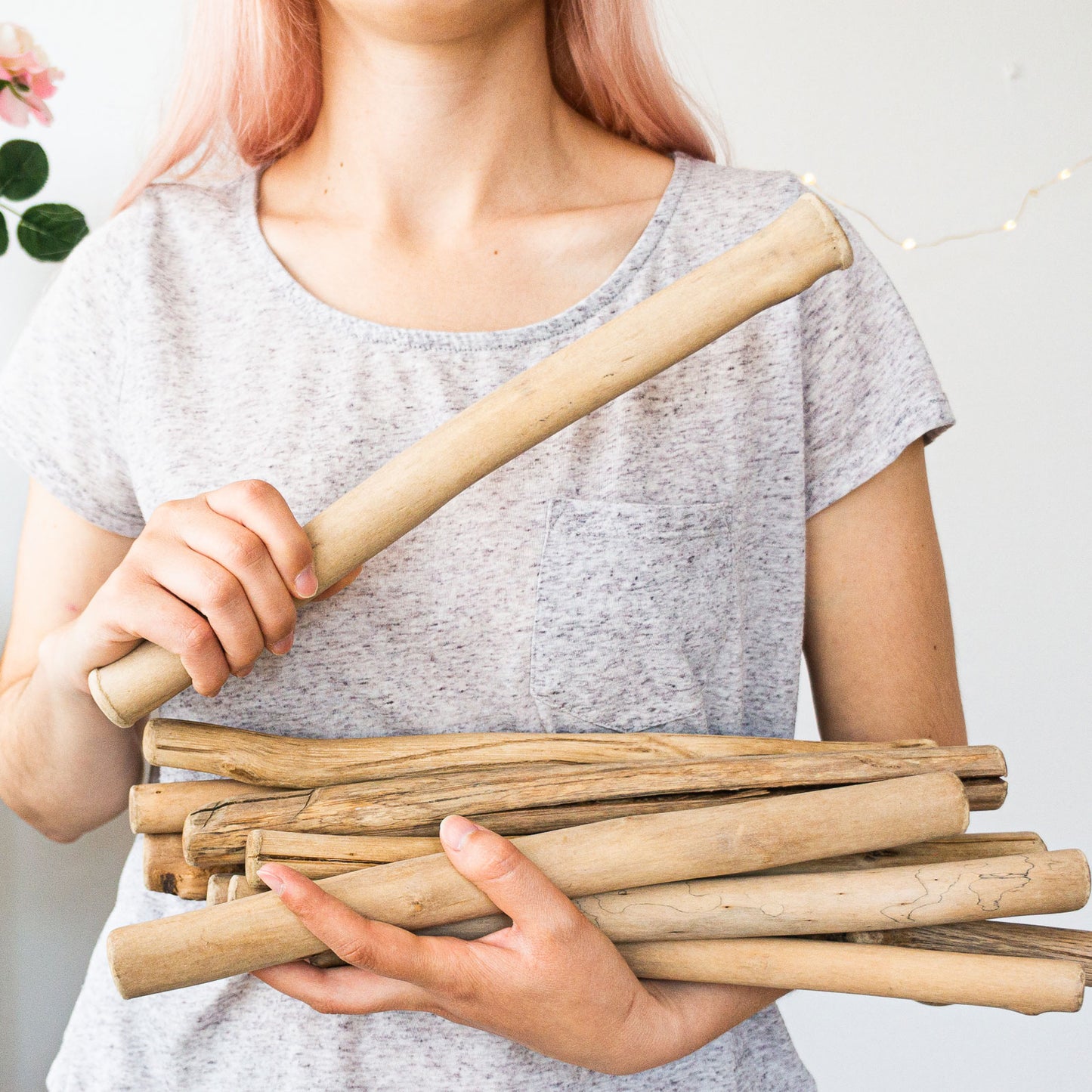 Rustic driftwood stick