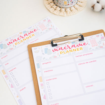 Macramé planner