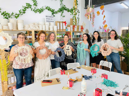 Atelier macramé miroir:la technique circulaire